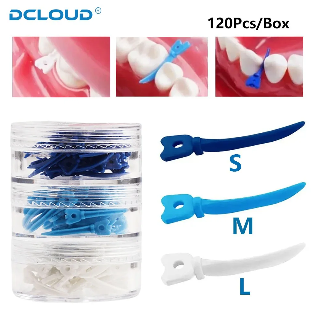 

120Pcs/Box Dental Tulwar Wedge Refill Wedge Disposable Plastic Wedges for Sectional Matrix System Interproximal Dentist Material