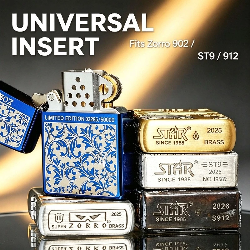 Zorro 4th Gen Upgraded CNC Aviation Aluminum Lighter Insert, Anti-Shift Ball Positioning, Universal Kerosine Lighter Inner Core