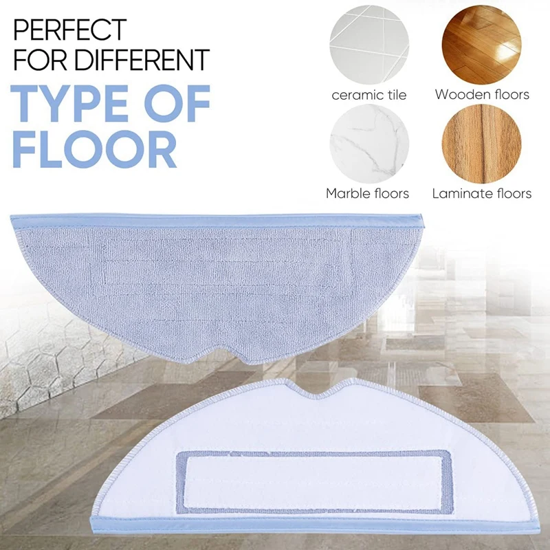 Microfiber Wiping Cloth Replacement For Xiaomi Roborock T7S T7splus S7 Vacuum Cleaner, Wiping Cloths Mop Washable