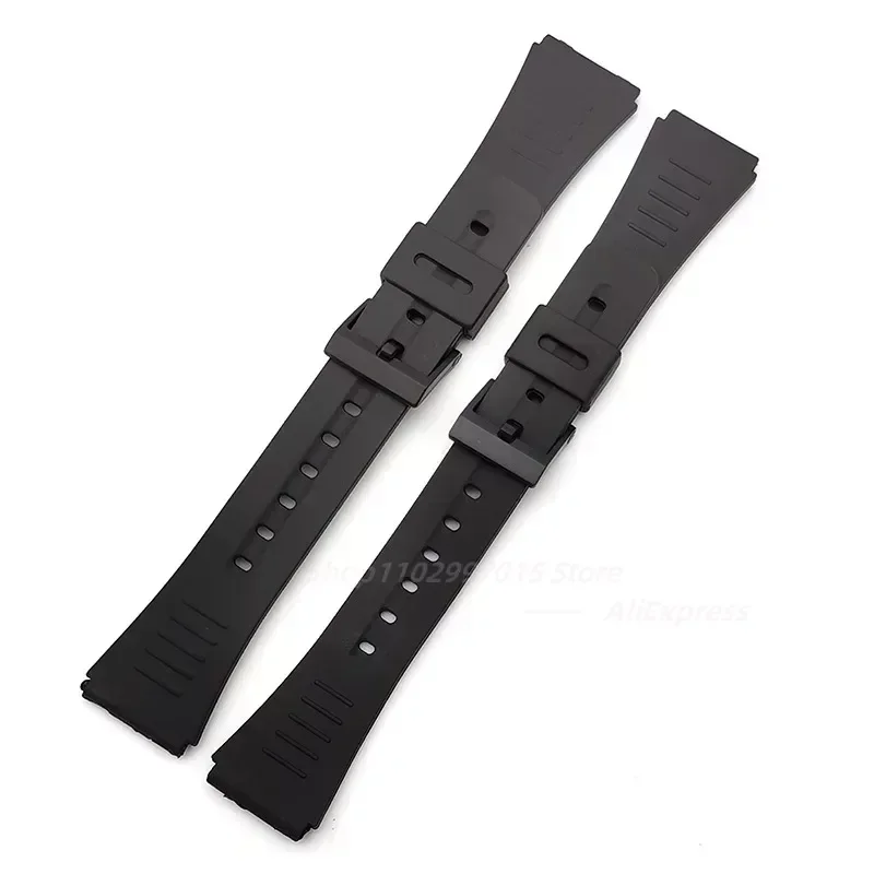 For CASIO Silicone Watch Strap 20mm 22mm Band for Casio W-720 W-722 W-741 WL-100 CA-53 CA-61 Resin Bracelet Accessories