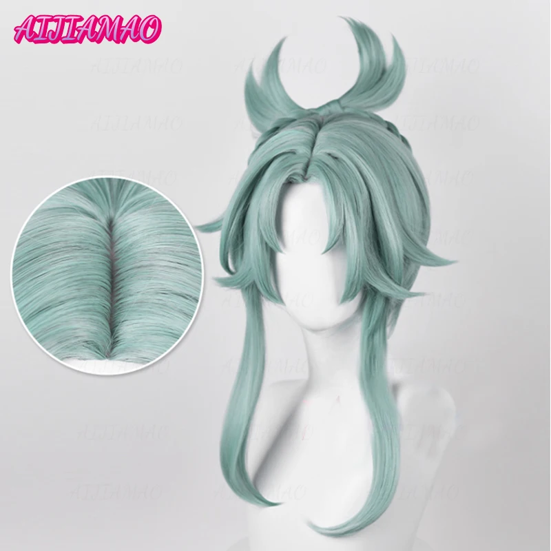 ¡Nuevo! Guizhong Peluca de juego Impact, pelucas sintéticas resistentes al calor + gorro de peluca, pelucas de Cosplay de Madame Ping, 90cm/45cm