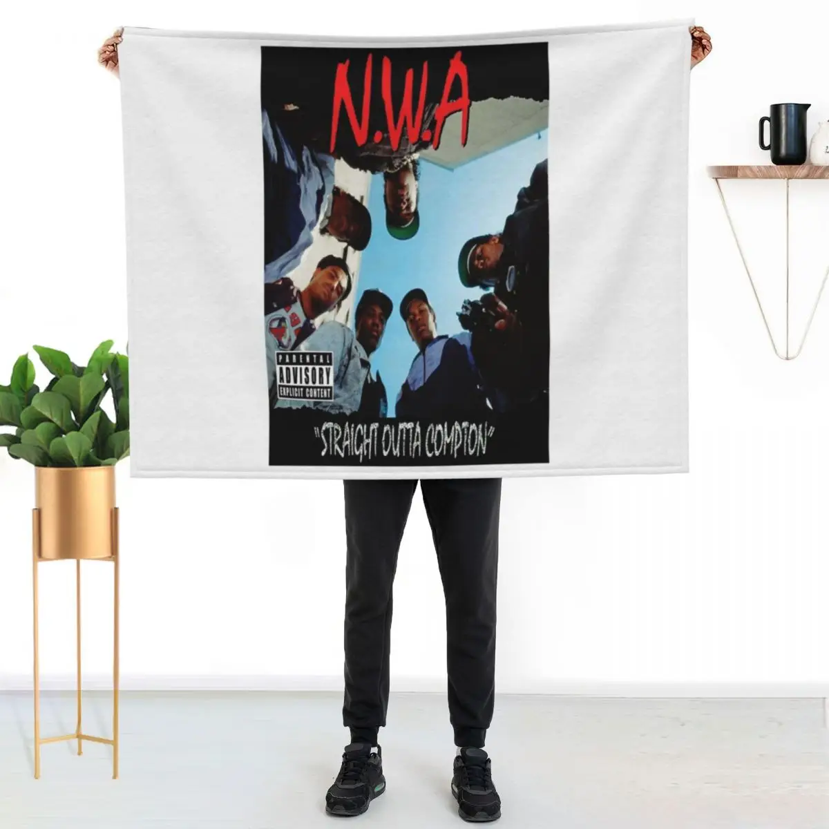 Gangster de la NWA T-shirt classique Throw Blanket Softest heavy to sleep Luxury Designer Kid'S Furry decorative Blankets