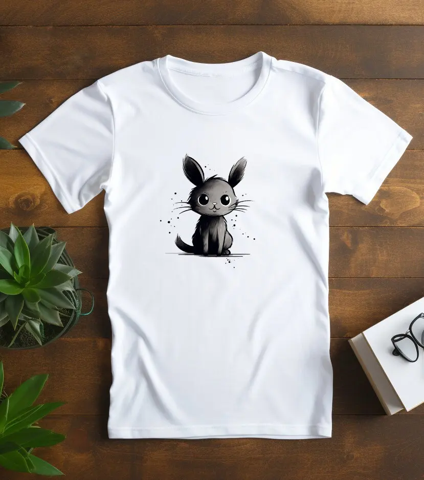 Cute Rabbit T Shirt Watercolor