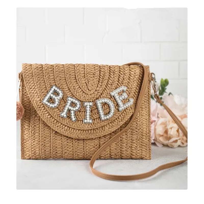 

Bridal Shower Bride to Be Engagement Gift Ideas Honeymoon Bride Straw Purse Bride Gift Idea Wedding Gift Bride Mother's Day Gift