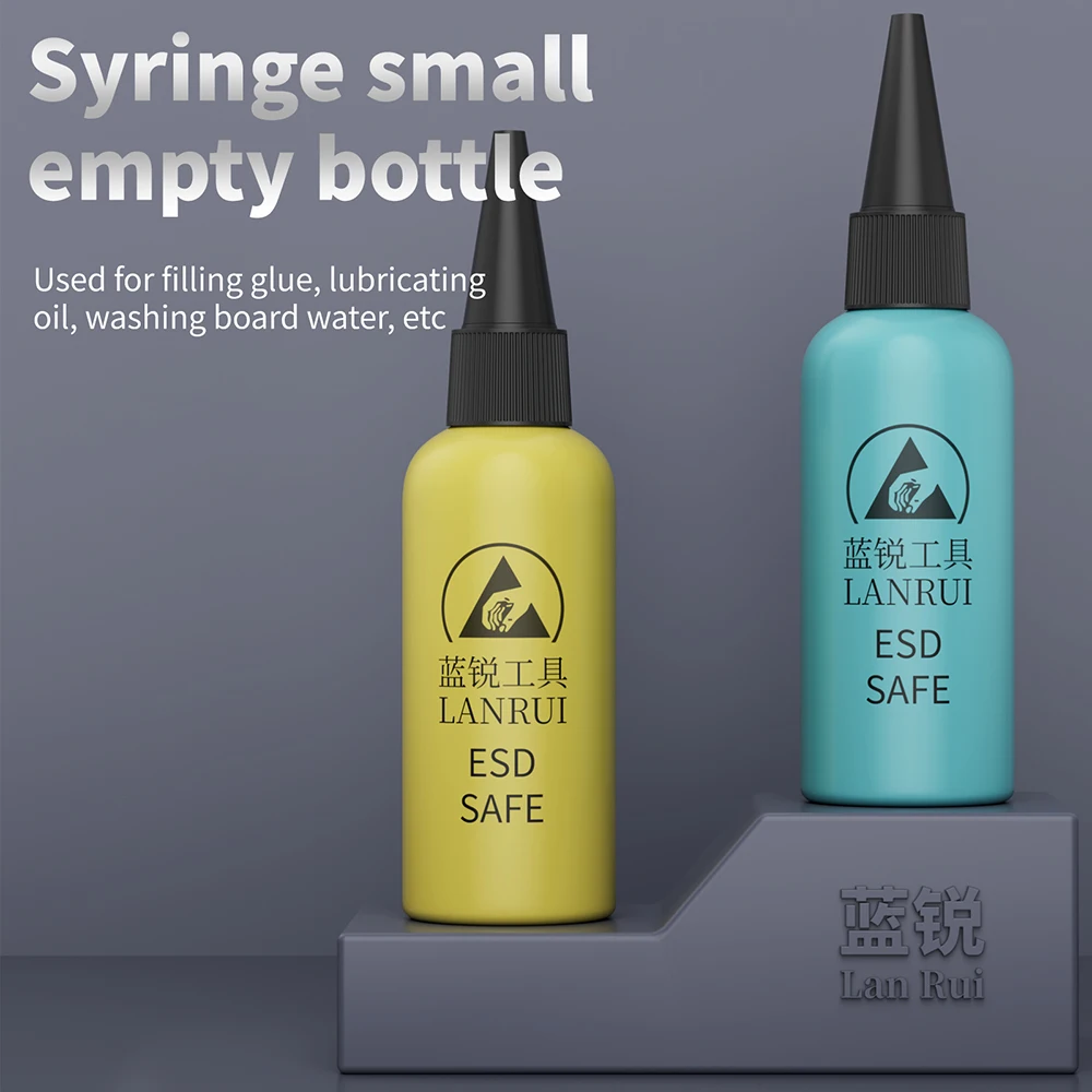 LANRUI AC1 & AC2 Doppelt auslaufsicherer ESD-Flüssigkeitsspender für den Innen- und Außenbereich, Kunststoffbehälter, Motherboard-Reinigung, Alkoholflasche