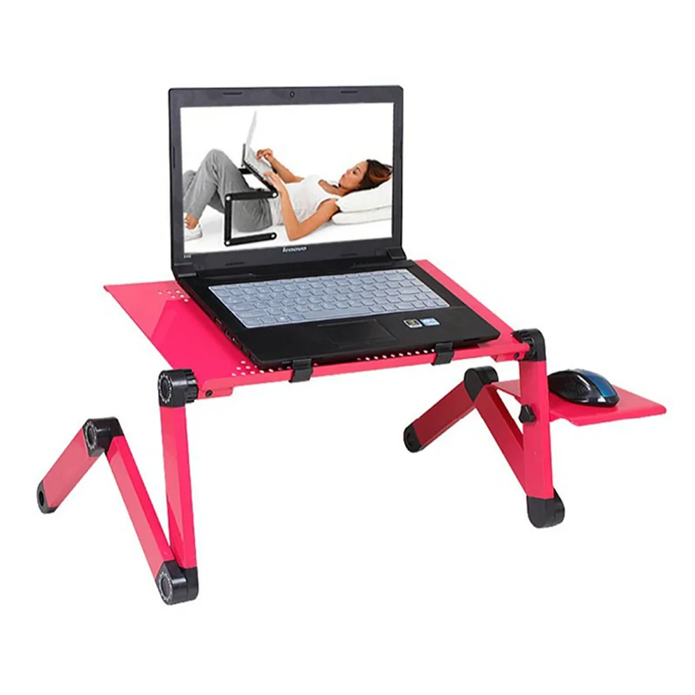 Adjustable Laptop Desk Stand Portable Aluminum Ergonomic Lapdesk For TV Bed Sofa PC Notebook Table Desk Stand With Mouse Pad - view 5