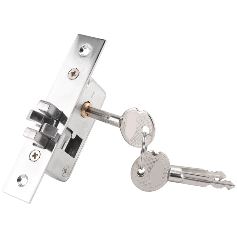 B03B-Invisible/Door Lock, Sliding Door Hook Lock, Alloy Lock Body, Frame Glass Door, Sturdy, Durable, Door Hardware