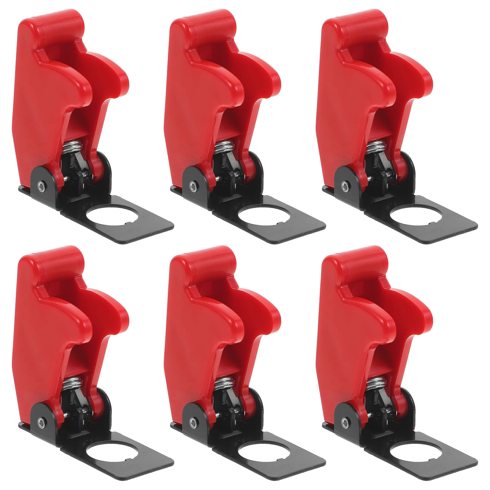 

6 Pcs Safety Mask Toggle Switch Cover The Cord Tightener Plastic Plate Decorative