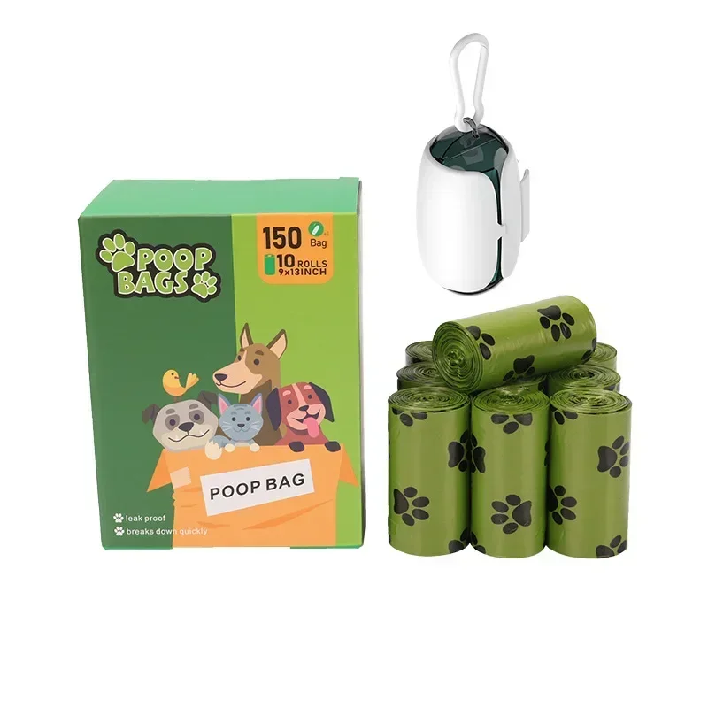 Pet Dog Poop  Biodegradable Waste Bags with Dispenser Eco-Friendly Product for Dogs Leak Proof Breaks Down Quickly Poo Trash Bag