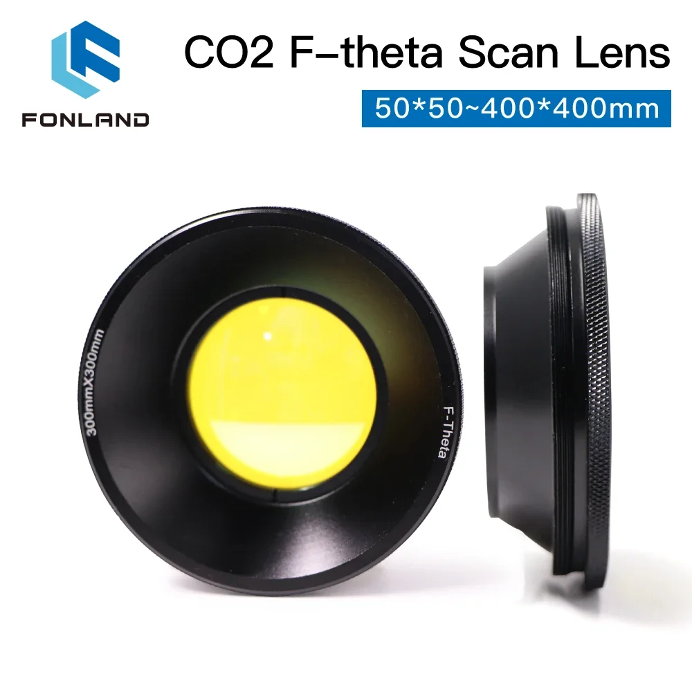 Fonland CO2 F-theta Scan Lens Field Lens 10.6um 10600nm 50x50-600x600 FL75-650mm for YAG Optical CO2 Laser Marking Machine Parts