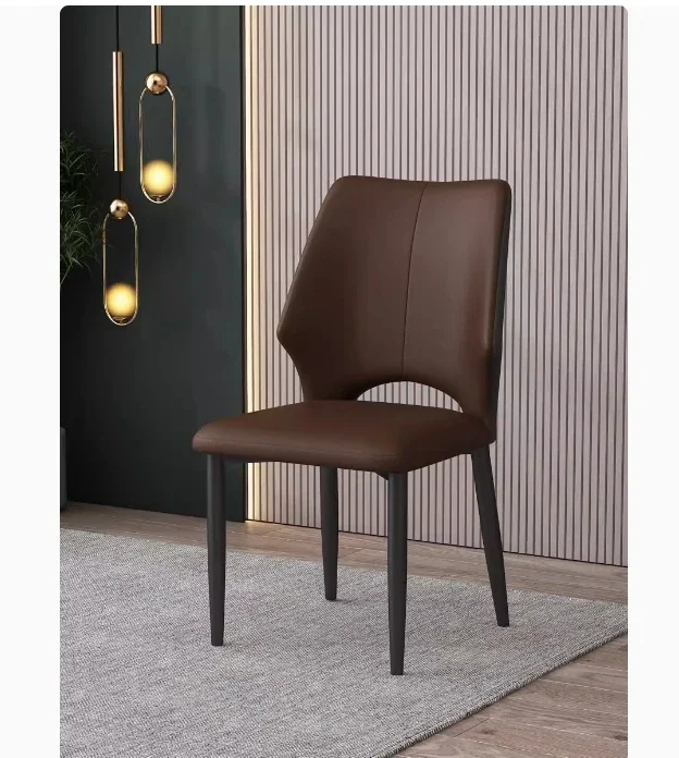 

Italian light luxury dining chairs, modern and minimalist leather chairs for household use, Nordic negotiation hotels, restauran