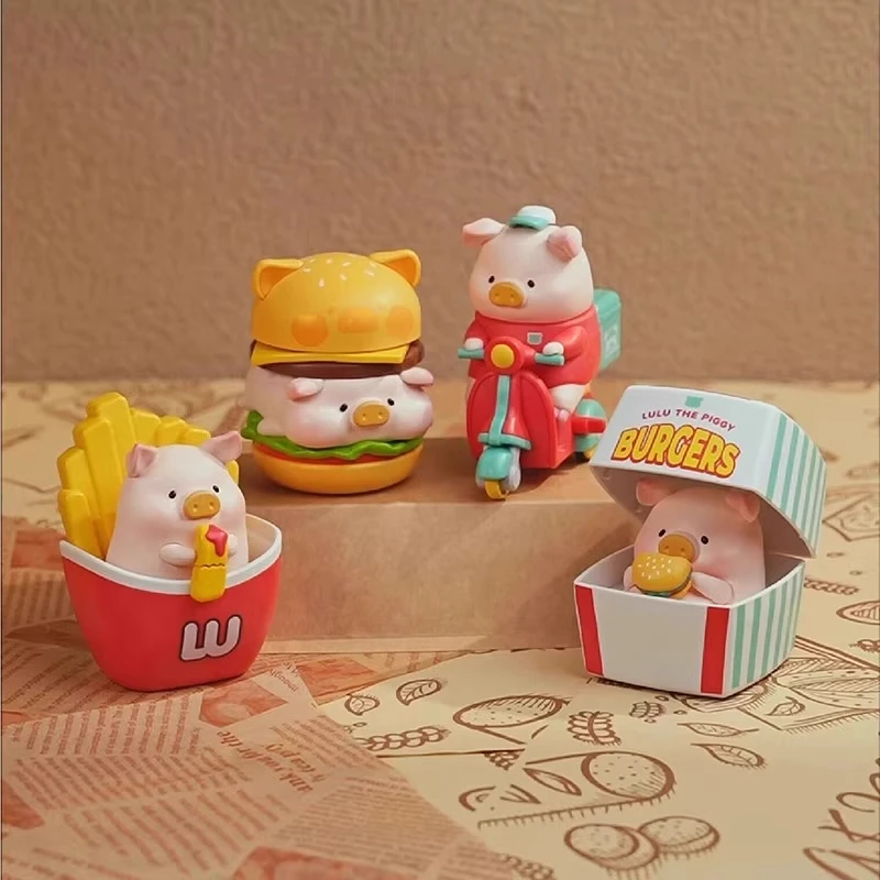 TOYZERO LuLu أصبع برغر سلسلة المنقولة صندوق أعمى الشكل Kawaii دمية مفاجأة صندوق غامض سطح المكتب ديكور الكرتون نموذج اللعب هدية