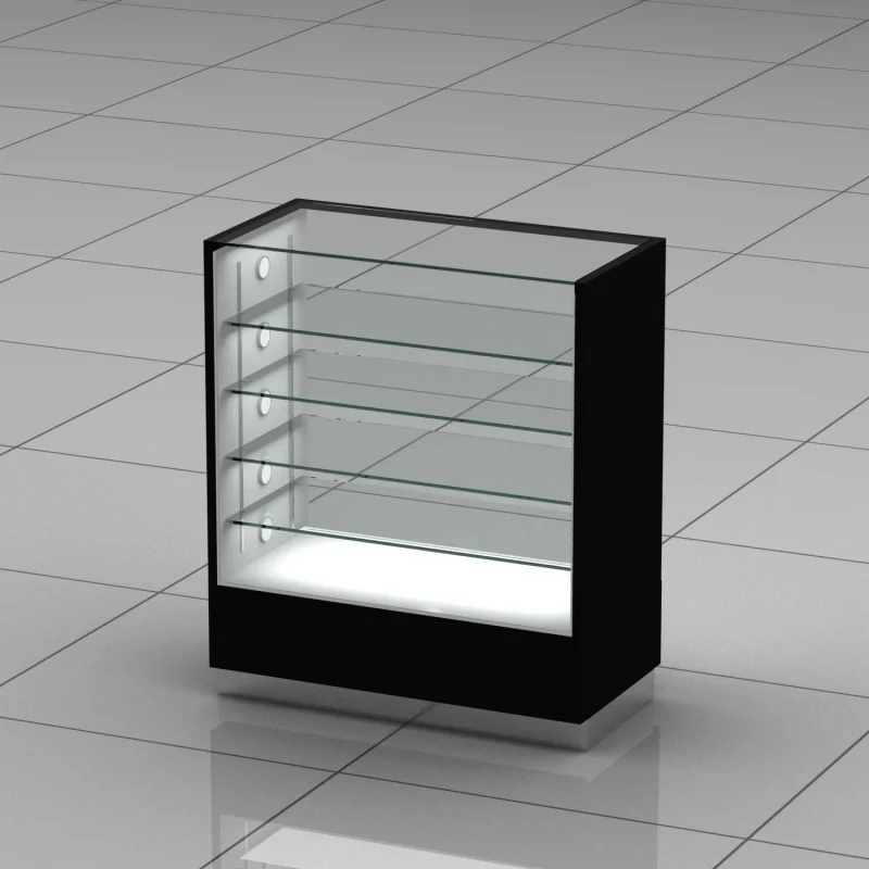 Custom, Black Jewelry Showroom Display Showcase Glass Display Counter Wooden Display Show with Led