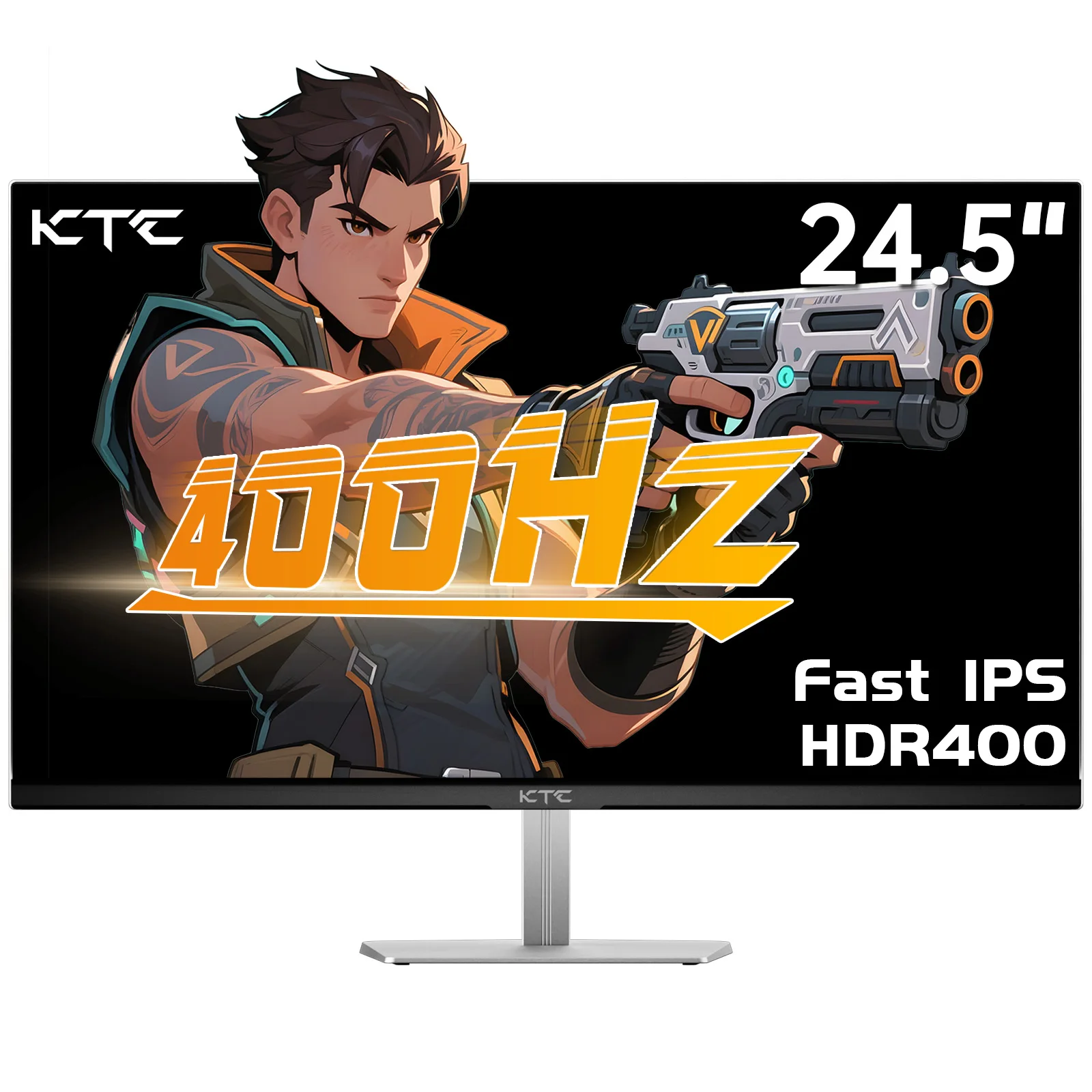 

KTC 24,5-дюймовый игровой монитор 400 Гц, компьютерный монитор FHD 1080P 240 Гц, быстрый IPS, совместимость с FreeSync/G-Sync, HDR400 H25X7
