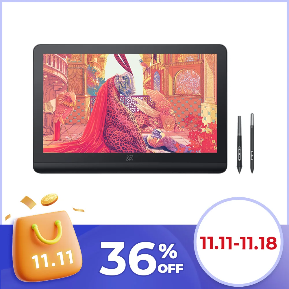 XPPen Artist Pro 19 (Gen 2) Графический планшетный монитор 4K со стилусом sRGB X3 Pro 99,8%, 18,4-дюймовый дисплей для рисования для Windows Mac