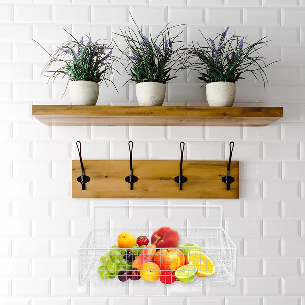 

Simple Design Kitchen Organizer Mount Storage Basket No Punching Heavy Duty Metal Baskets Home Restaurant Hotel Use