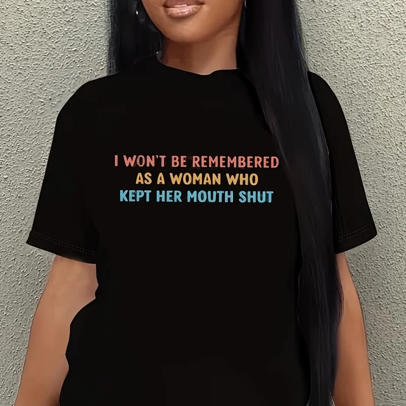 I Won'T Be Remembered Women's Plus Size T-Shirt 100% Cotton 220g