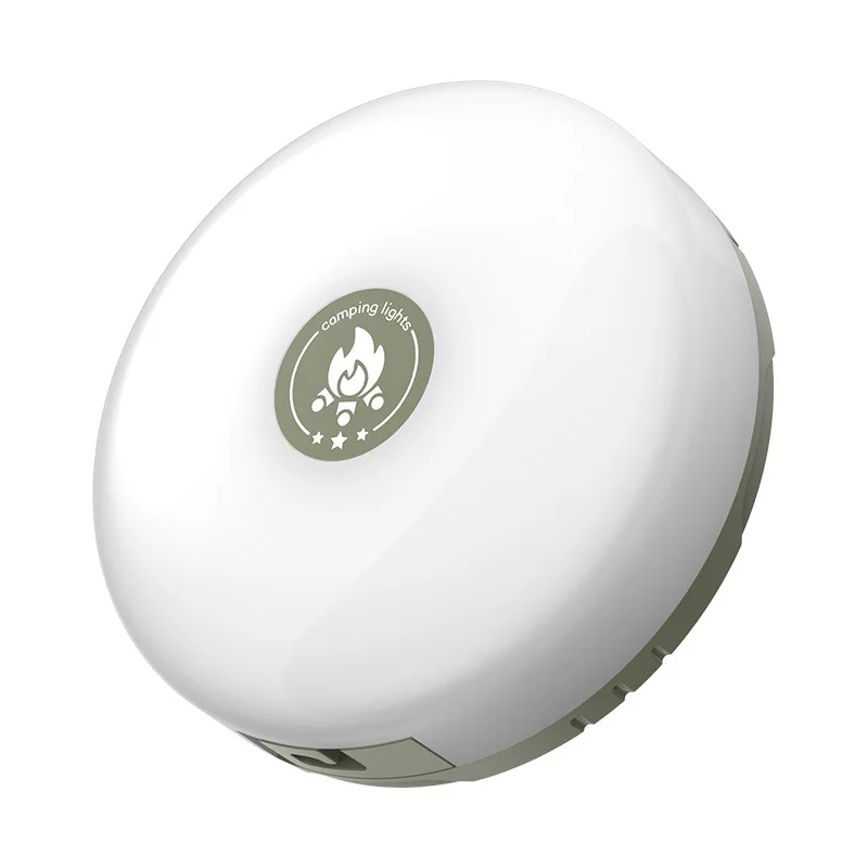 Luce a LED per atmosfera per campeggio ricarica USB tenda da esterno lampada da campeggio con custodia in corda colorata con metro a nastro