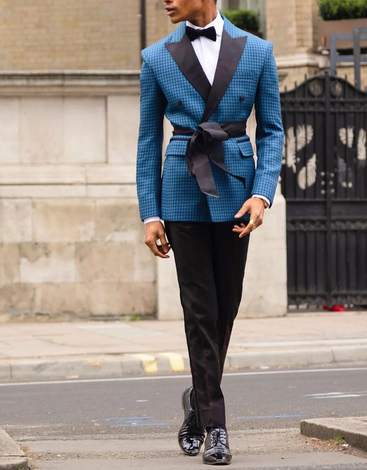 Męskie garnitury zimowe w pepitkę, pasek, gorąca wyprzedaż, 2-częściowe, slim, smokingi na imprezę, wysoka jakość, formalne okazje, rozmiar na zamówienie.