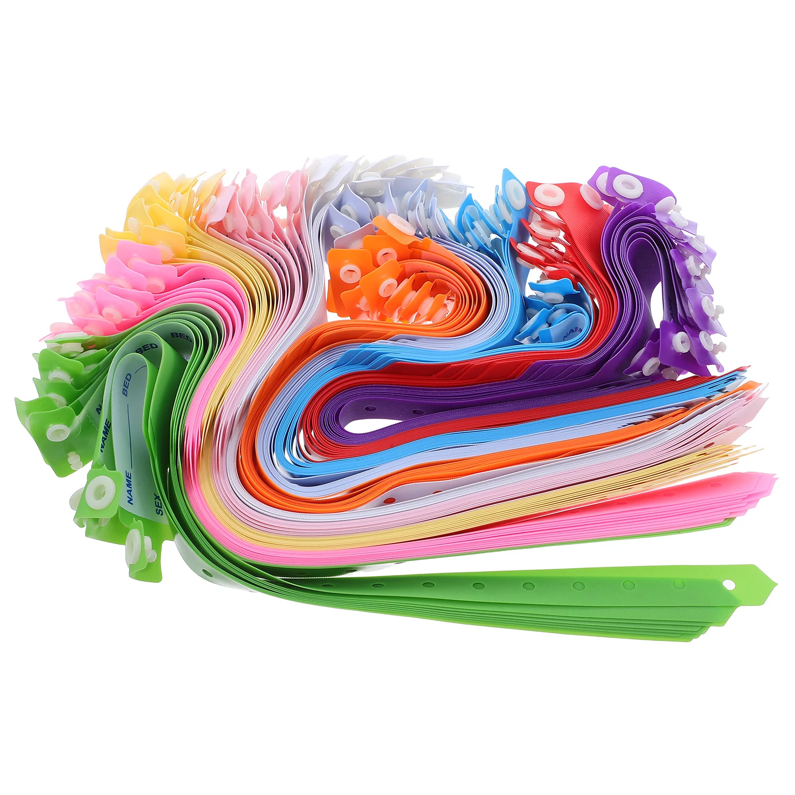 100Pcs Patient Identification Hospital Wristbands Disposable Medical Id Bracelets Waterproof Adjustable Nursing