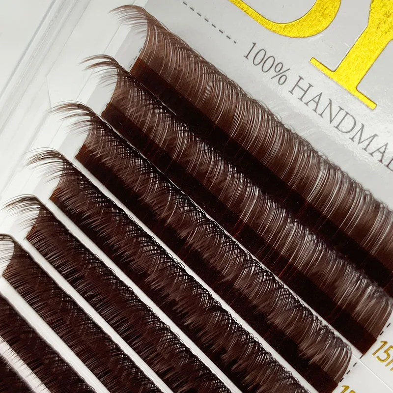 BYlash Chocolate Brown 0.03 0.05 Russian Volume Lash Extensions for Eyelashes