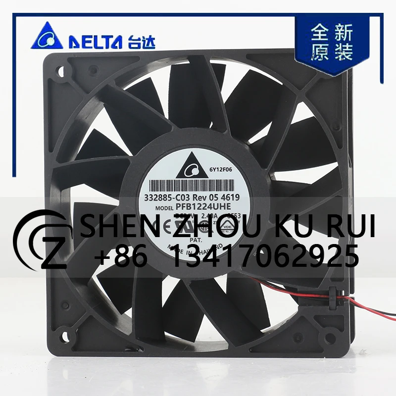 PFB1224UHE-8F53 دلتا 12V 48V DC24V 2.40A AC EC 12038 120x120x38 مللي متر 12 سنتيمتر PWM عالية السرعة محوري التدفق العاكس منخفضة الضوضاء مروحة التبريد #1