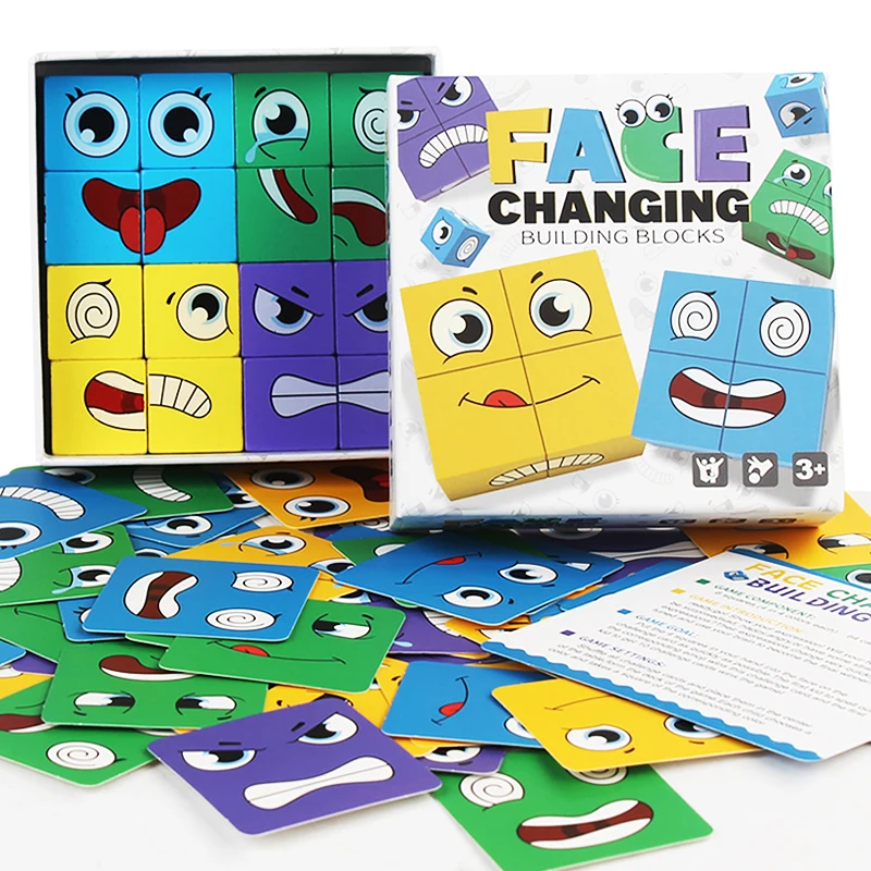 Детская развивающая игрушка Кубик Рубика, меняющая лицо, игрушка-головоломка Кубик Рубика. Игра взаимодействия родителей и детей.