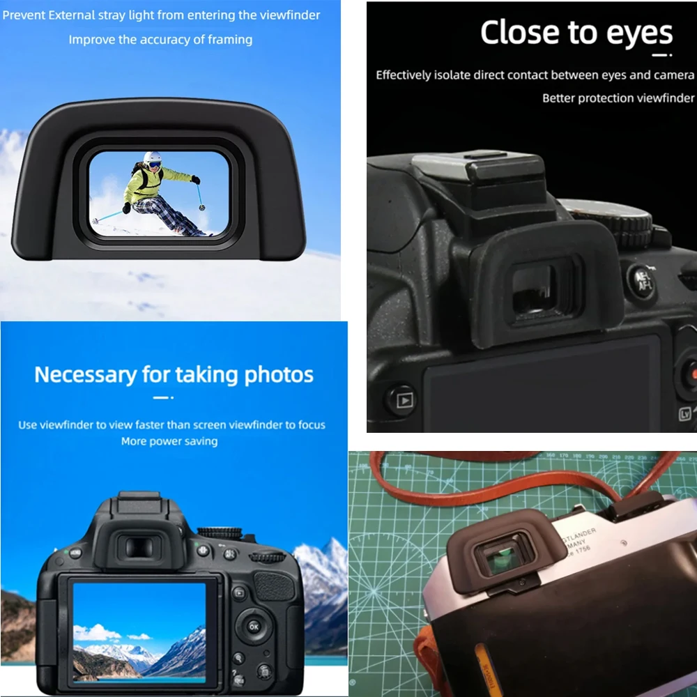 DK-20 Eyecup Soft Rubber Eyepiece Viewfinder Eye Cup for Nikon D5100 D3200 D3100 D3000 D70S D60 D50 D40 D40X Camera Accessories - view 2