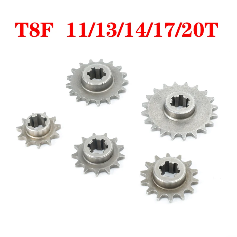 Front Gear Box Sprocket T8F 11T 13T 17T 20T Pinion Sprocket Chain Cog Metal For 47cc 49cc Minimoto ATV Mini Bike Moped Scooter