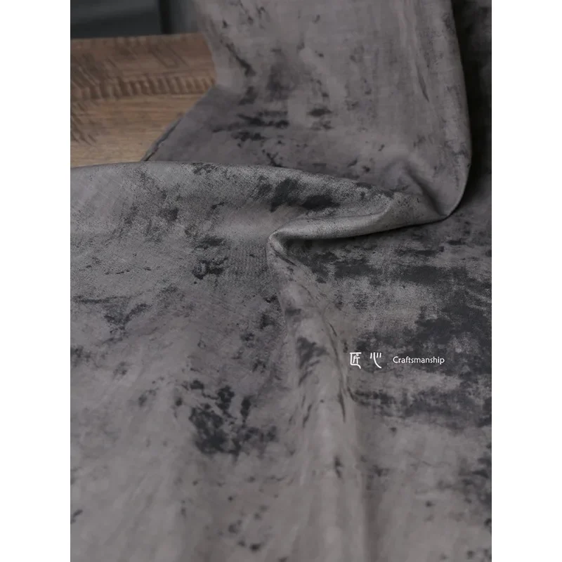 Grey Ink Dot Dye Hype Fine Cotton Tie Dye Fabric Skin Friendly Shirt Dress Clothing Designer Fabrics