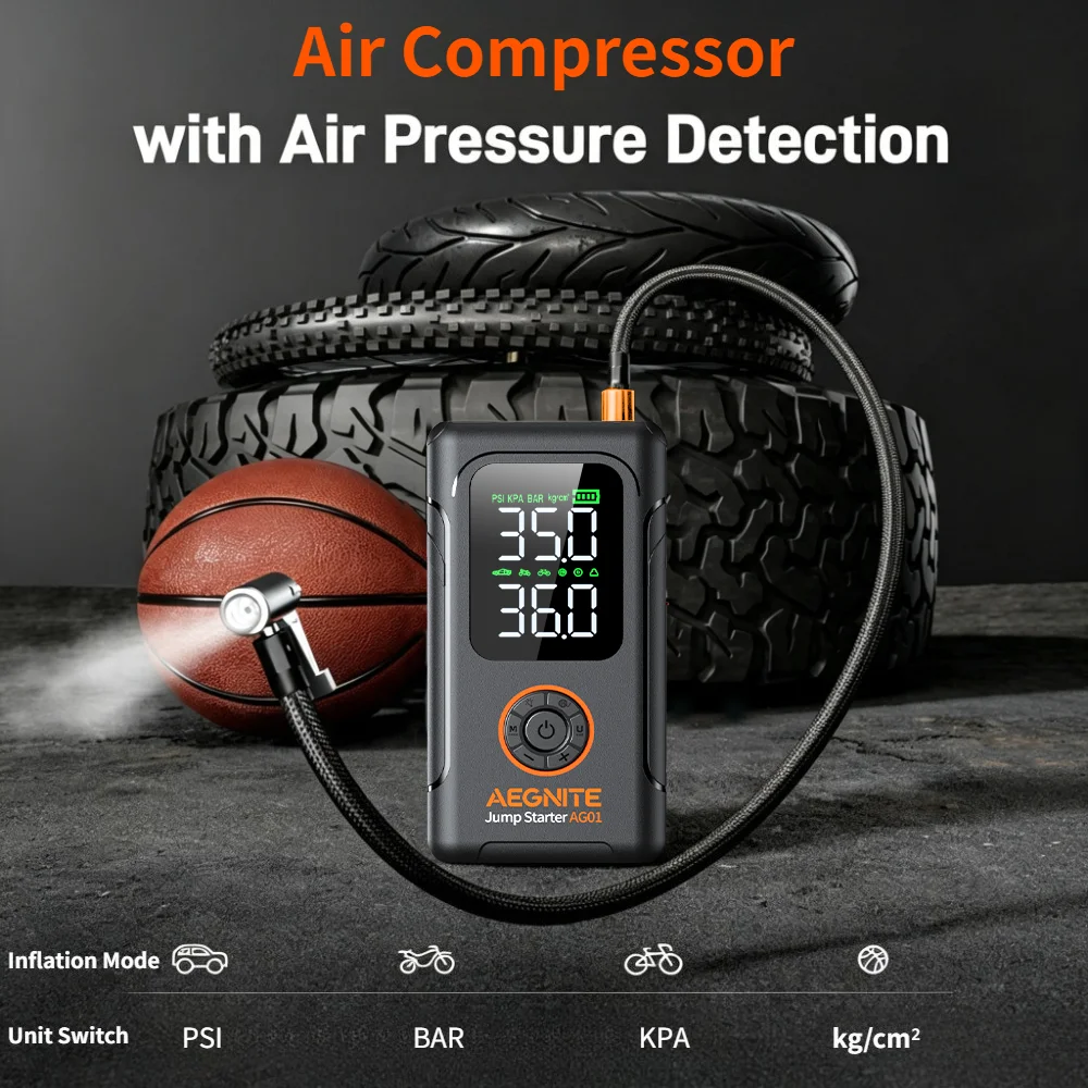 AEGNITE 10‑in‑1 Car Jump Start - Solar Jump Starter Power Bank recension och pris