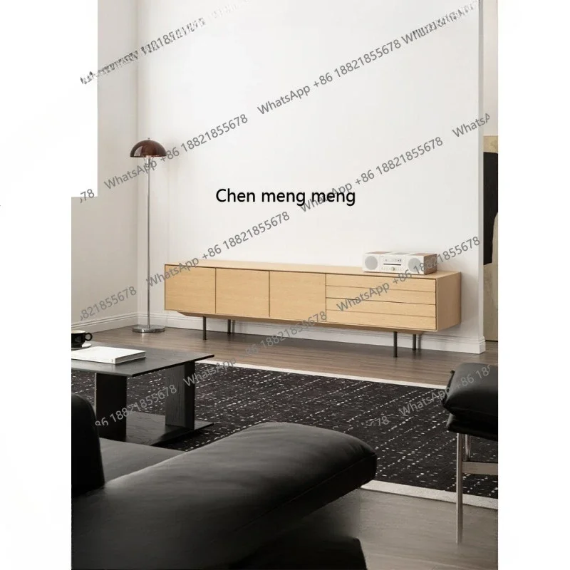 TV cabinet, living room, home storage, locker, integrated modern minimalist log color matching