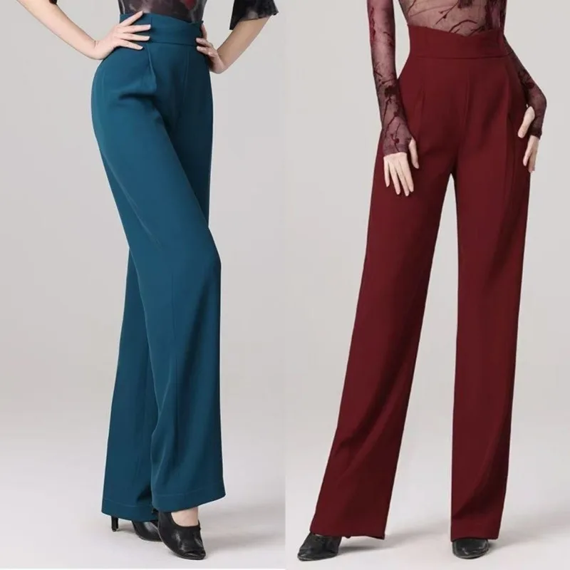 新しいハイウエストダンスパンツ痩身女性のジテウグダンスハイウエストルーズラティーナパンツ女性