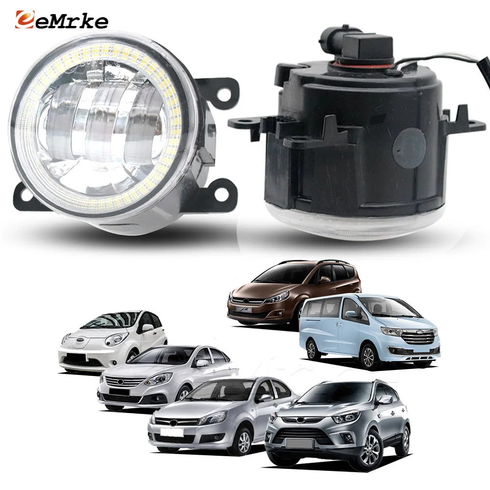 Left + Right LED Fog Lamp PTF for JAC S5 T6 J3 A30 J4 Refine M2 M3 J6 iEV6E iEV4 Car Angel Eyes Halo DRL Daytime Running Lights