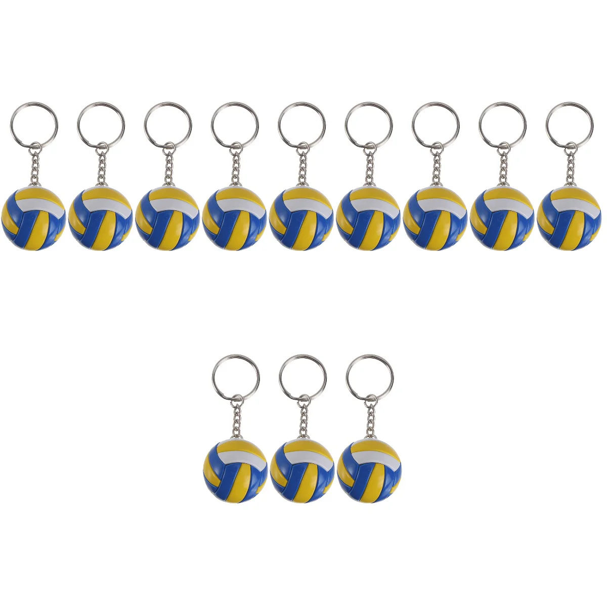 

Set of 4 Simulated Volleyball Keychain Pendants Tennis Small Gift Pu Decorative Chains Sports Accessory