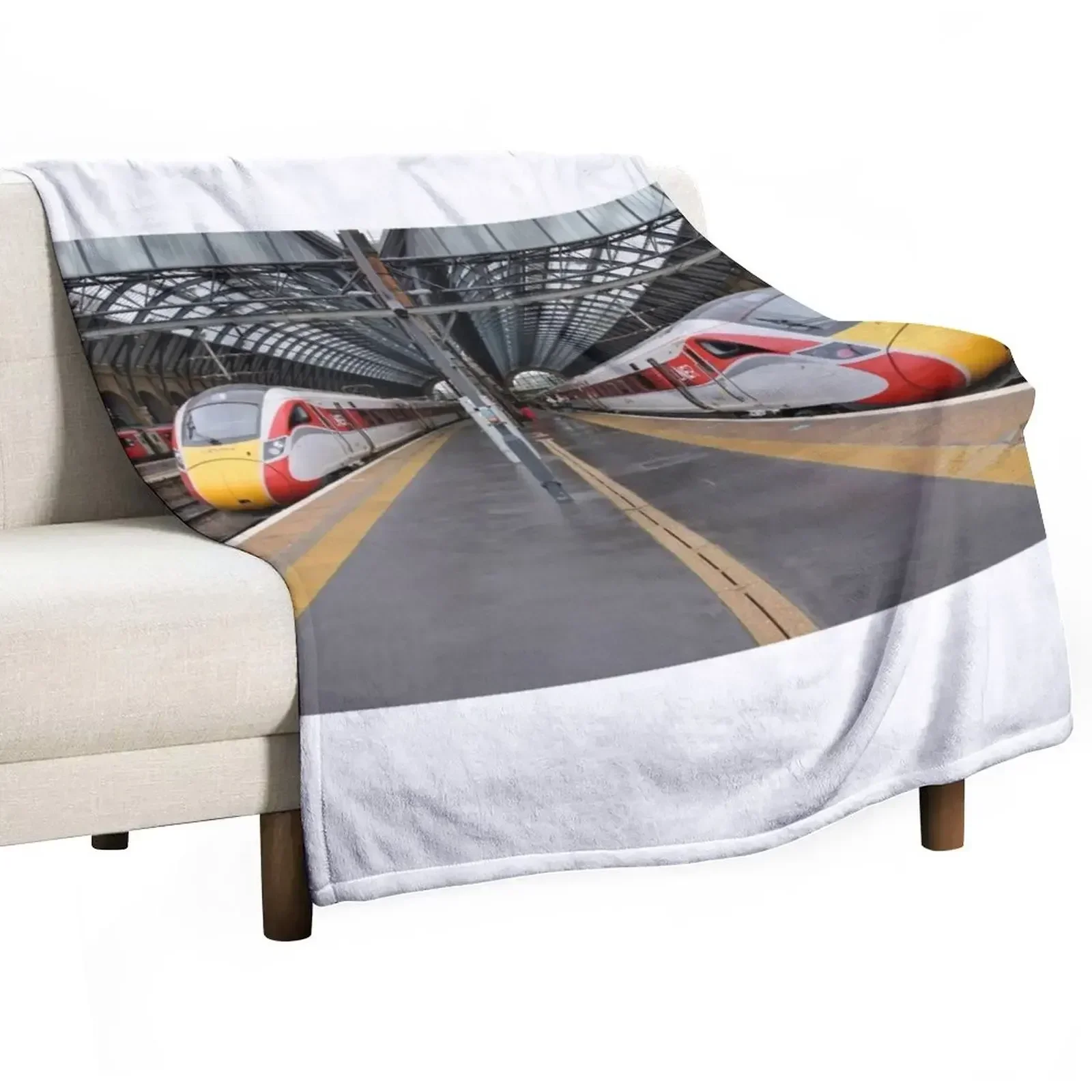 

LNER Azuma trains at Kings Cross Throw Blanket For Sofa Thin Nap Picnic Blankets