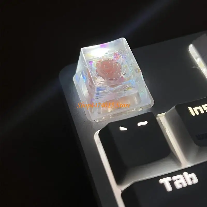 

K1AA Resin Keycap OEM Profile for Mechanical Keyboards Backlights Keycap Flower Keycap For Game Computer Keypad 1PC