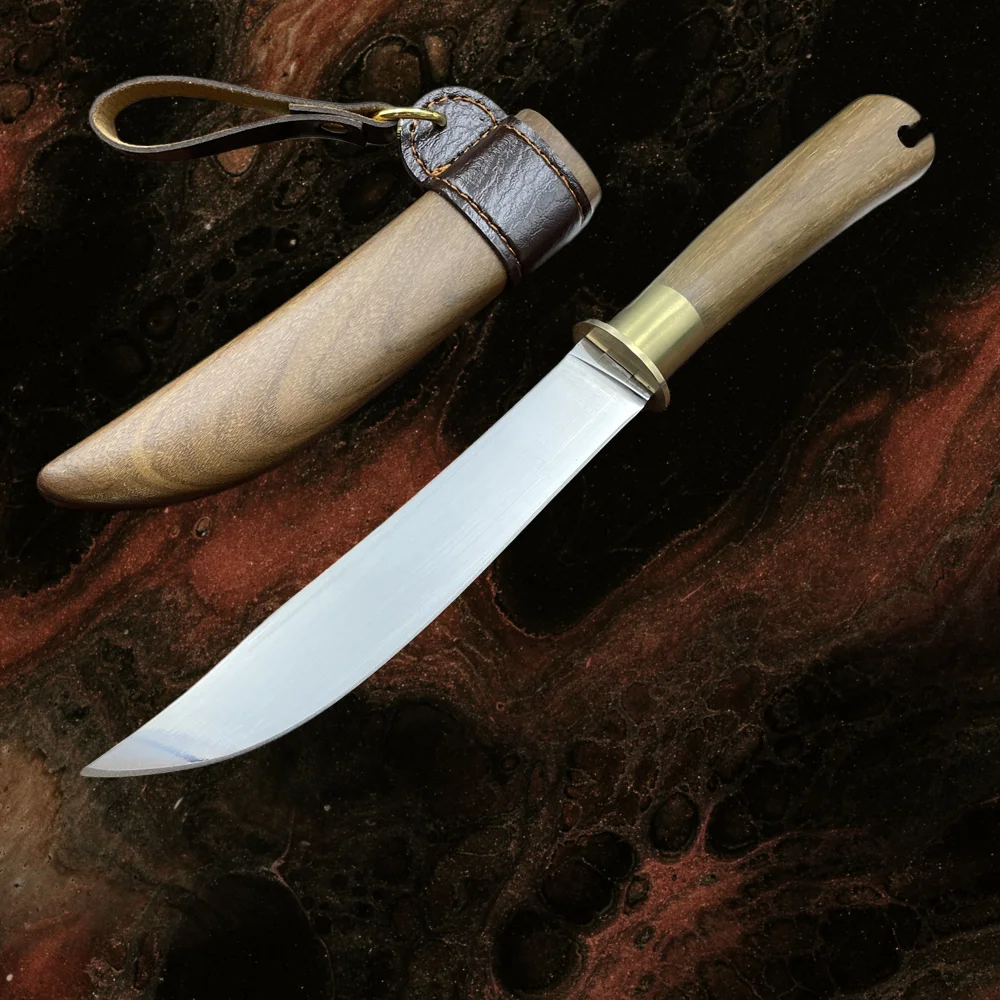 

Mirror Surface Tactical Hunting Knife 8cr13mov Blade Rosewood HandleOutdoor Wilderness Survival Knives Camping EDC Tool