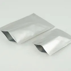 7x10cm 200pcs Pure Aluminium Bags - Silver White Heat Seal Purely Foil Plastic Food Pouch Shampoo/Powder Package Vaccum Sealable