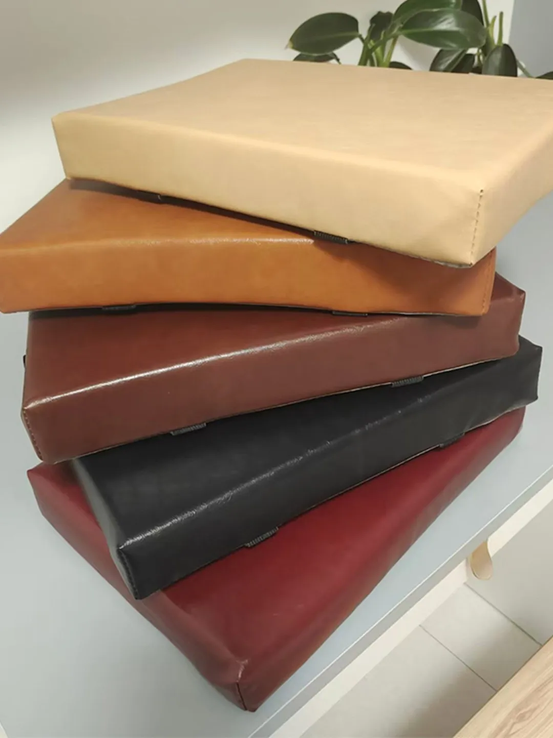 Thickened Leather  Cushion Office Chair Pad Student  Cushion Dining Chair Tea Chair Soft Pad Heightening Waterproof D...