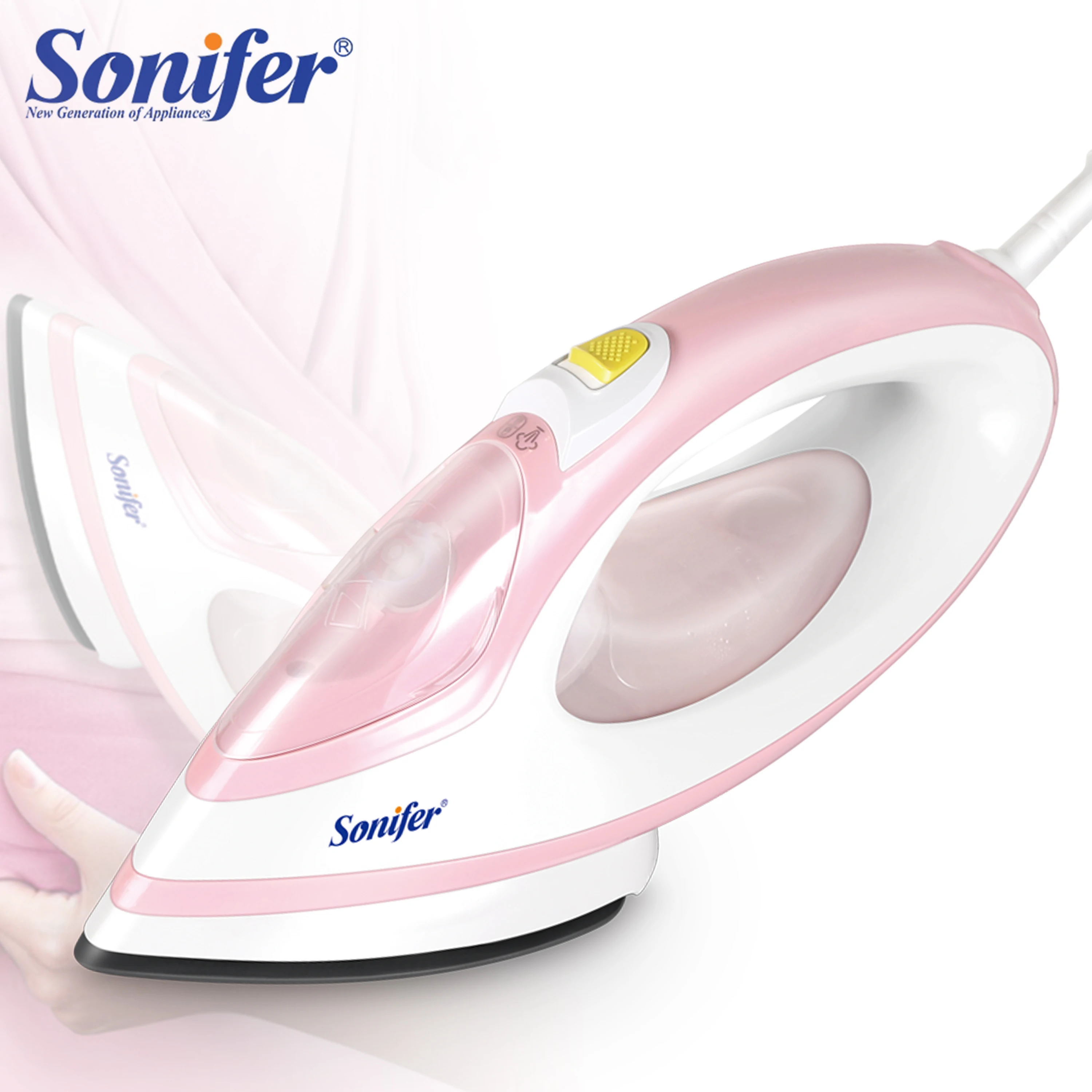 

Steam Iron For Clothes 1800W Household Fabric Ceramic Soleplate Electric Iron Ironing 250ml Fast-heat For Clothes Sonifer