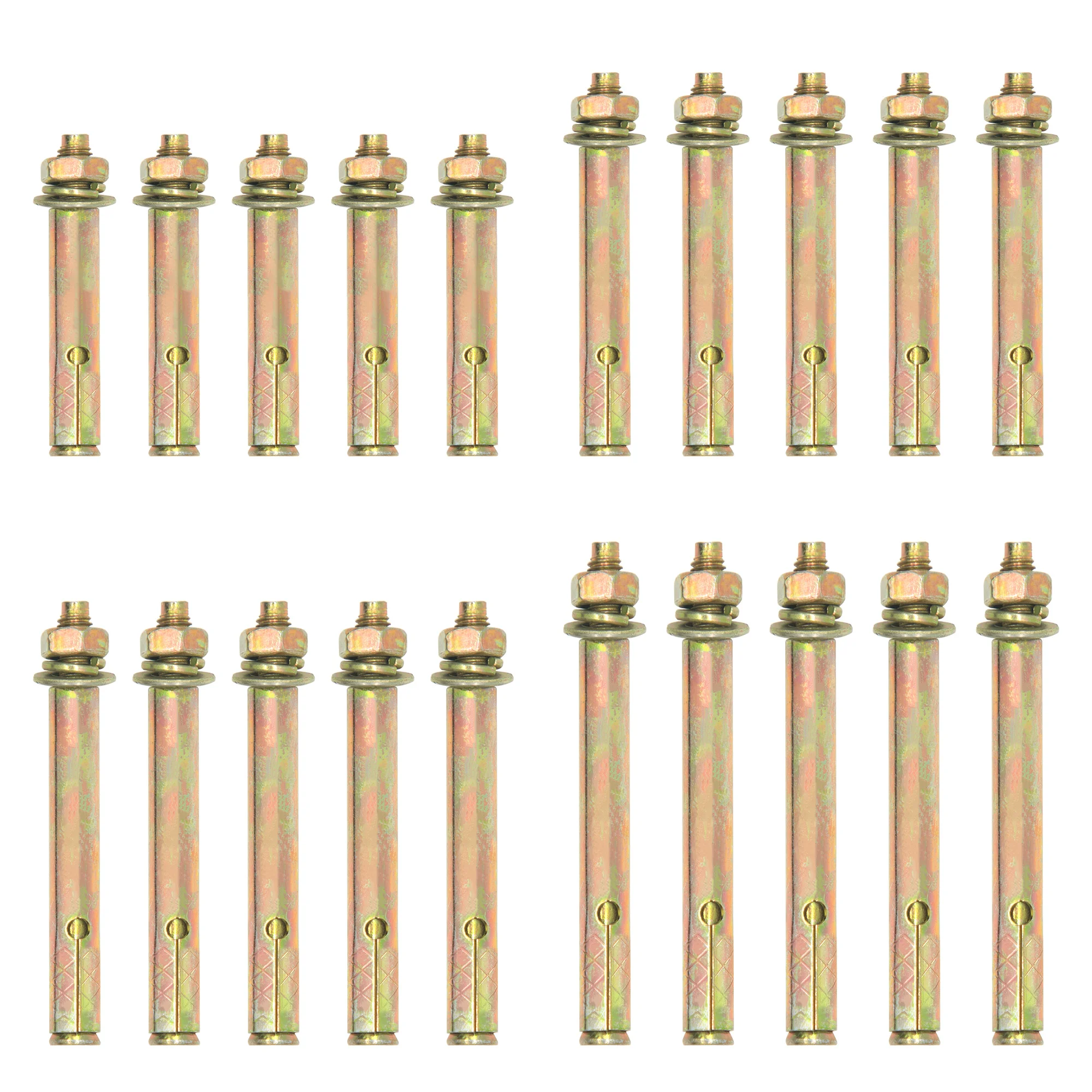 

M8 20pcs Expansion Screw Expansion Bolt Anchor Sleeve Concrete Anchor internal expansion bolt deceleration strip of extension