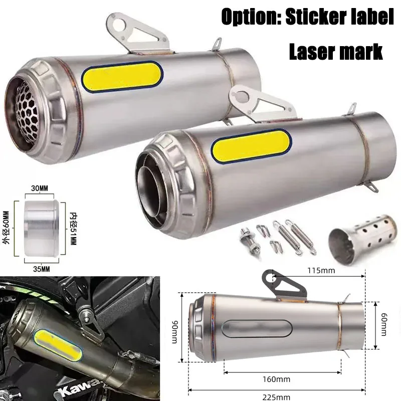 Silenciador de escape universal ARROW para motocicleta, DB Killer GP Motocross, para Yamaha R1 R3 R6 CBR1000RR MT07 09 Z1000