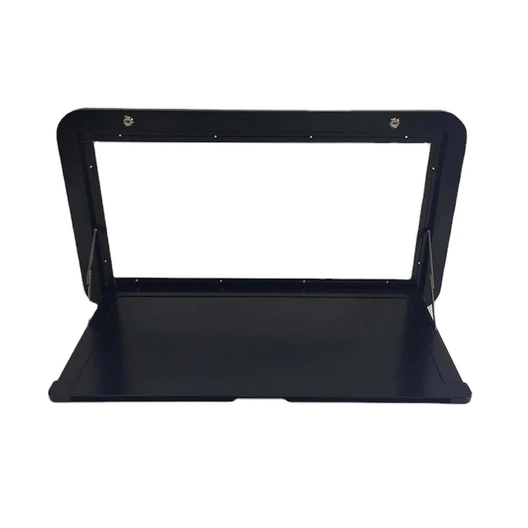 External Size 1000x500mm Black Color Wall Mounted Aluminum Folding Table for RV Caravan Camping Car Trailer