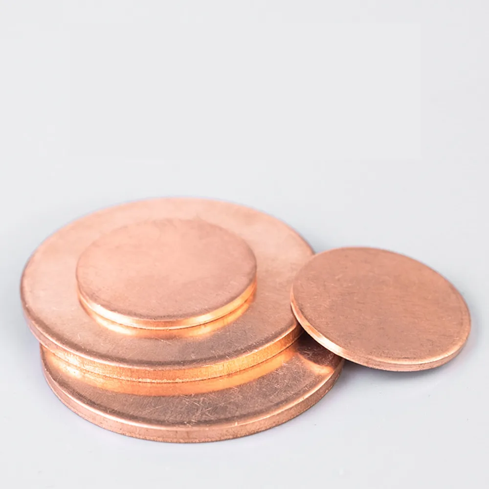 Copper Disc Round Plate Sheet Dia. 50mm 100mm 150mm 200mm H62 Copper Sheet Plate Thickness 0.8mm 1mm 1.5mm 2mm 2.5mm 3mm