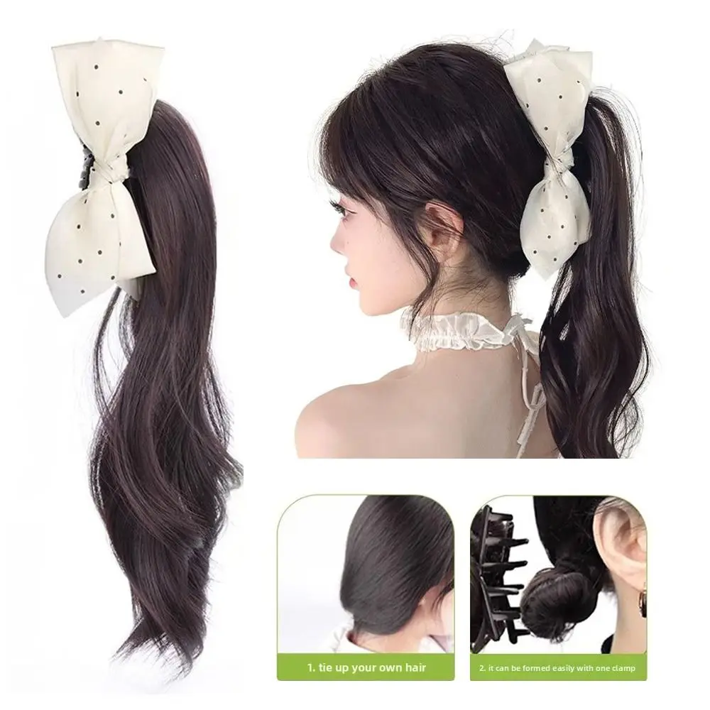 جديد متعدد الألوان Bowknot الجانب ذيل حصان الطبقات نمط Bowknot تصميم المرأة مخلب كليب DIY بها بنفسك الطبيعية الطبقات ذيل حصان النمط الوطني