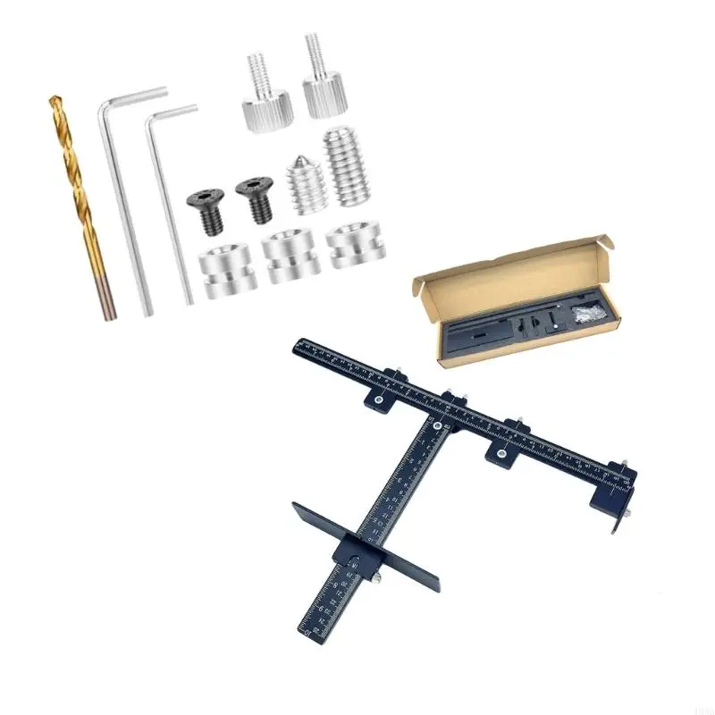 Woodworking Cabinet Drawer Handle Jigs Hole Puncher Locator Drilling Guide Tool 
