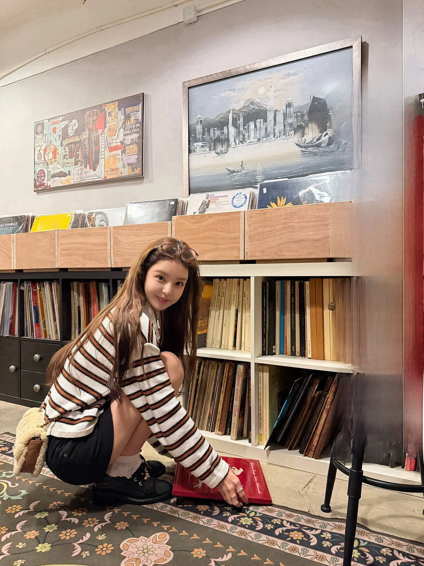 

Good Morning Fan Fan Stripe Ploggy26C Color Blo Loose Youthful Knitwear Long Sve ort Sve Nylon Blend Regular Fit