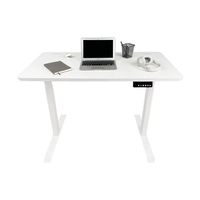 Electric top height adjustable standing lift desk dual motor laptop bracket office lift computer metal steel frame table