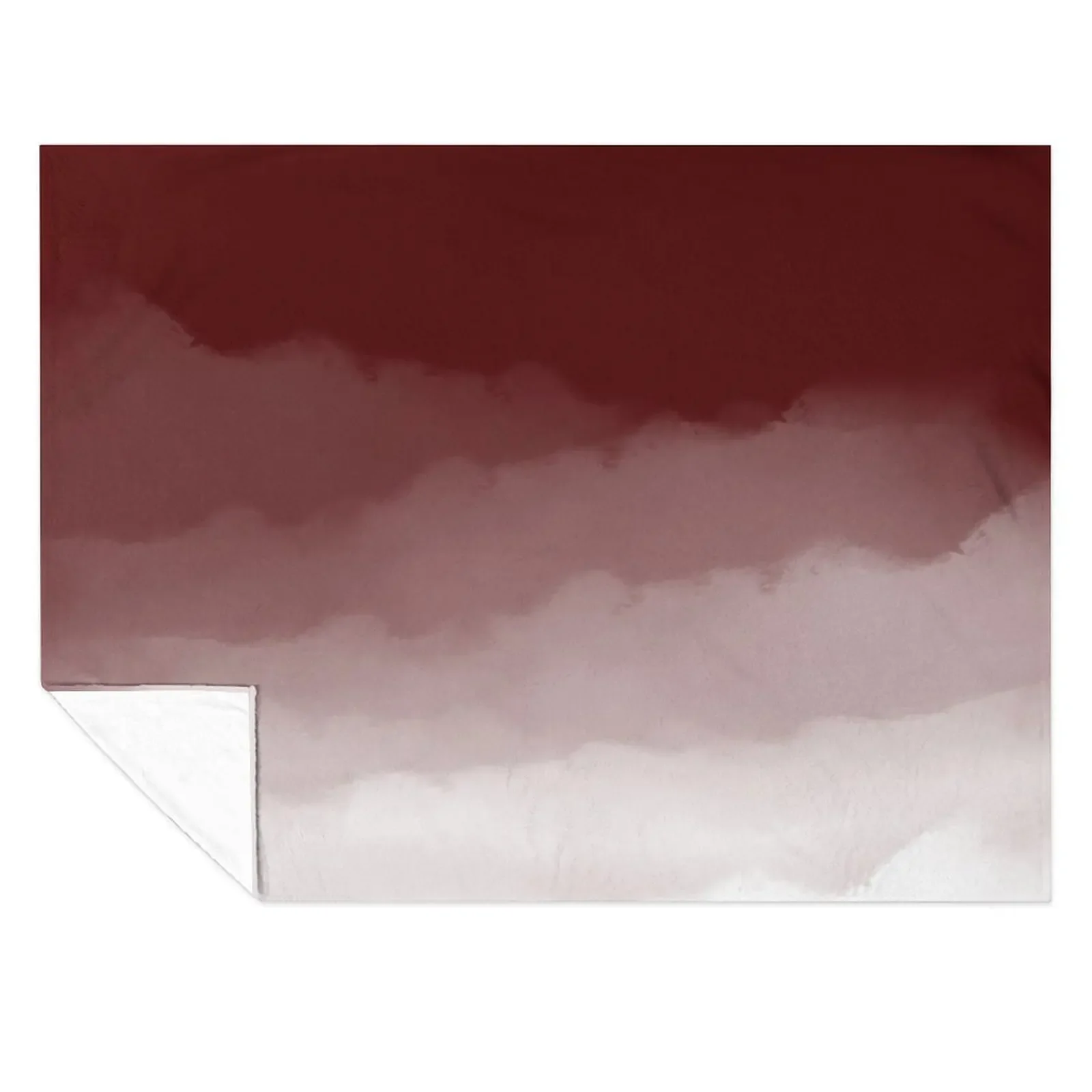 

Maroon Watercolor Ombre (maroon/white) Throw Blanket Quilt Kid'S Baby Luxury Thicken Blankets